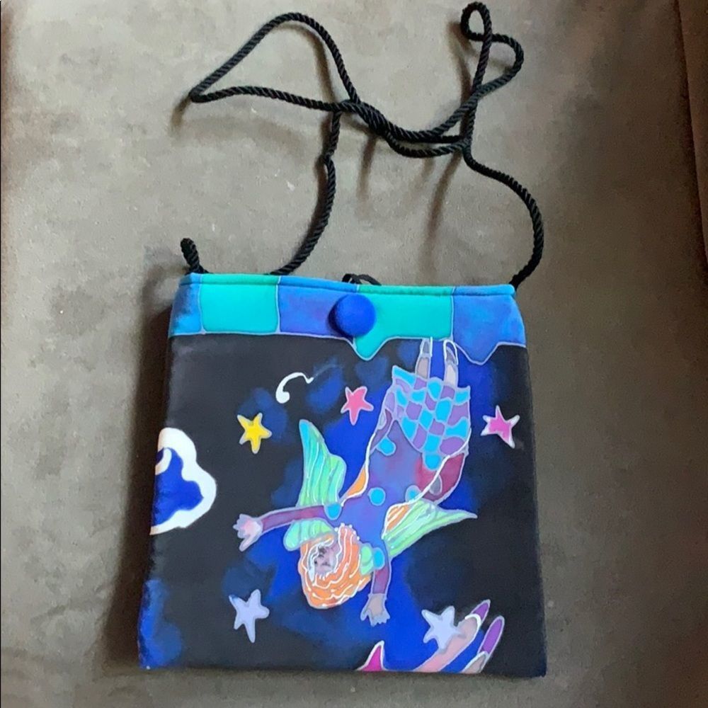 Hand painted Silk Evening Purse